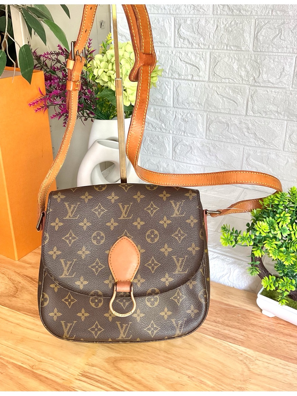 ✅AUTHENTIC GM ST CLOUD Brown Monogram SHOULDER Strap LOUIS VUITTON